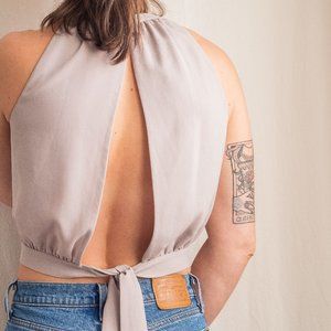 WILFRED | Sleeveless Grey Blouse XS